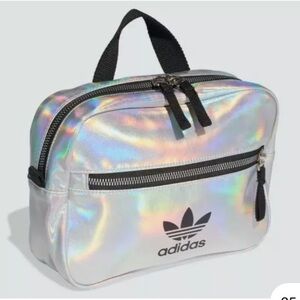 Adidas Unisex Backpack Mini Airliner, Sport/Travel Bag Silver Met/Iridescent